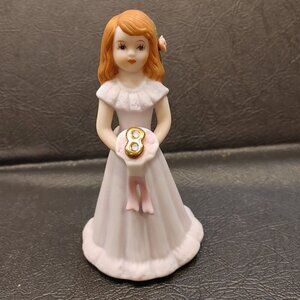 Enesco Growing Up Girls “Brunette Age 8” Porcelain Figurine
